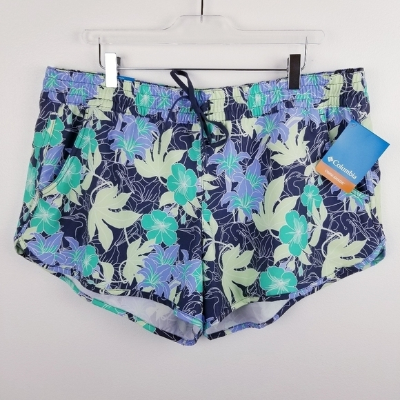 Columbia Bogata Bay Stretch Floral Printed Shorts NWT size XL - Picture 5 of 15